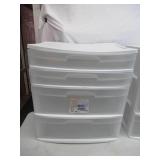 Lot of 4 Sterlite Plastic Storage Drawer Units