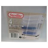 Lot of 4 Sterlite Plastic Storage Drawer Units