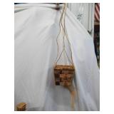 Lot of various Vintage Wicker Baskets & 2 Mexican Folk Art Aztec Fisherman woven Figurines