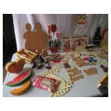 Lot of various woodworking crafting items