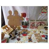 Lot of various woodworking crafting items