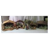Lot of various Nativity Sets with figures. Mary Jesus Joseph Olive Tree Animals