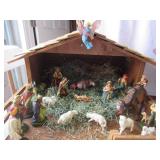 Lot of various Nativity Sets with figures. Mary Jesus Joseph Olive Tree Animals