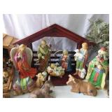 Lot of various Nativity Sets with figures. Mary Jesus Joseph Olive Tree Animals