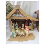 Lot of various Nativity Sets with figures. Mary Jesus Joseph Olive Tree Animals