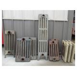 Lot of various Antique Cast Iron Radiator Parts