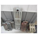 Lot of various Antique Cast Iron Radiator Parts