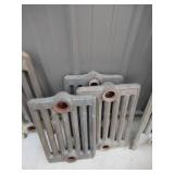 Lot of various Antique Cast Iron Radiator Parts