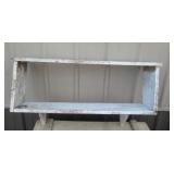 Lot of Antique Primitive Vintage Shipping Crate, Foot Locker, Wall Shelf