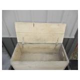 Lot of Antique Primitive Vintage Shipping Crate, Foot Locker, Wall Shelf