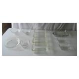 Lot of various Vintage PYREX,  Anchor Hocking and Adoroc France Glass Containers