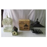 Lot of various Bird accessories: Bird Cage, Bird Feeder, Bird House