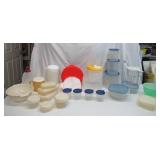 Large lot of Plastic Storage Containers with lids some Rubbermaid