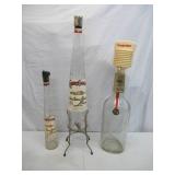 Lot of 3 Vintage Liquor Bottles Decanters, Dispensers