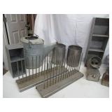 Lot of Vintage Galvanized Metal Items
