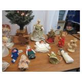 Christmas Lot of 23 pcs Christmas Tree Toppers Xmas Tree and more