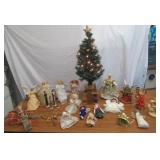 Christmas Lot of 23 pcs Christmas Tree Toppers Xmas Tree and more