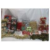 Christmas Lot many boxed Christmas Ornaments, Bulbs, Garland and Tinsel