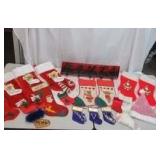 Christmas Lot New Stocking Holder, Various Christmas Stockings, MN Vikings Stockings and Santa Hats