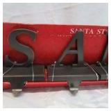 Christmas Lot New Stocking Holder, Various Christmas Stockings, MN Vikings Stockings and Santa Hats