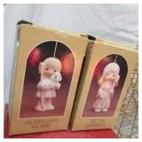 Christmas Decor Lot Vintage String Lights, Many boxed Hallmark Ornaments, Garland and more