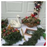 Christmas Lot of Craft Supplies for Holiday Decorating, Garland, Floral pics and more.