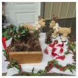 Christmas Lot of Craft Supplies for Holiday Decorating, Garland, Floral pics and more.