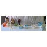 Lot of various Floral Vases and Planters: Lenox, Haeger, Frankoma 234, Tuscany Leaded Crystal