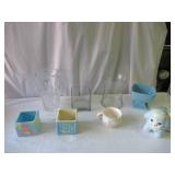 Lot of various Floral Vases and Planters: Lenox, Haeger, Frankoma 234, Tuscany Leaded Crystal