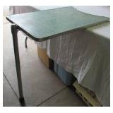 Vintage 1950s Green Formica and Chrome Table/Marine Table. Used in a boat. MCM