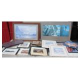 Lot of various pictures, most are framed