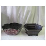 Lot of Vintage Tin ware: Tin Cans, Tin Wall Art, Tin Garbage Cans, Trays, 1 decorative box with lid