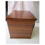 Vintage wood 4 Drawer Jewelry Box with decorative metal Drawer Pulls