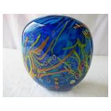 2 - Handblown Colorful Art Glass Vases.  Beautiful.