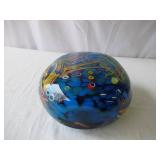 2 - Handblown Colorful Art Glass Vases.  Beautiful.