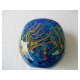 2 - Handblown Colorful Art Glass Vases.  Beautiful.