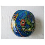 2 - Handblown Colorful Art Glass Vases.  Beautiful.