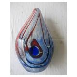 2 - Handblown Colorful Art Glass Vases.  Beautiful.