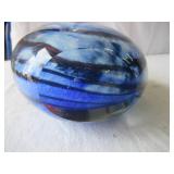 2 - Handblown Colorful Art Glass Vases.  Beautiful.