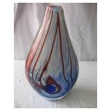 2 - Handblown Colorful Art Glass Vases.  Beautiful.