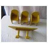 Lot of Vintage Dolls ( 2 are musical) Doll clothing and Doll furniture