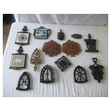 Lot of Vintage Cast Iron and Metal Trivets