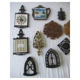 Lot of Vintage Cast Iron and Metal Trivets