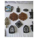 Lot of Vintage Cast Iron and Metal Trivets