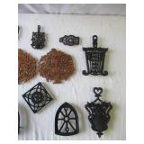 Lot of Vintage Cast Iron and Metal Trivets