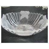 Lot of Vintage fancy Clear Glass Pieces: Trays, Relish Dishes, Bowls, Candle Holders, Luncheon Plates, Ashtray