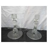 Lot of Vintage fancy Clear Glass Pieces: Trays, Relish Dishes, Bowls, Candle Holders, Luncheon Plates, Ashtray