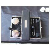 Lot of Vintage Barware: Martini Glasses, Shot Glasses, Cocktail Mixer Glasses, Advertising Swizzle Sticks