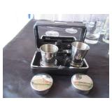 Lot of Vintage Barware: Martini Glasses, Shot Glasses, Cocktail Mixer Glasses, Advertising Swizzle Sticks