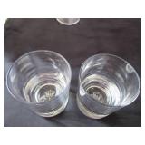 Lot of Vintage Barware: Martini Glasses, Shot Glasses, Cocktail Mixer Glasses, Advertising Swizzle Sticks